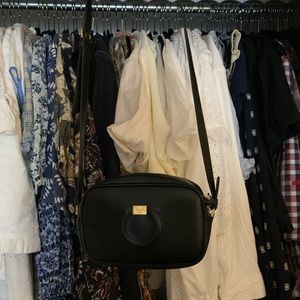 Ferragamo black leather crossbody bag